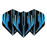 Hardcore Radical Black & Blue Brushed Standard Dart Flights by Red Dragon