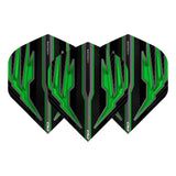 Hardcore Radical Black & Green Standard Dart Flights by Red Dragon