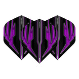 Hardcore Radical Black & Purple Standard Dart Flights by Red Dragon