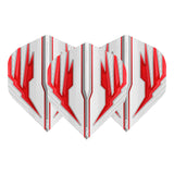 Hardcore Radical White & Red Standard Dart Flights by Red Dragon