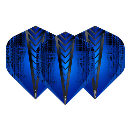 Hardcore Radical Blue Standard Dart Flights by Red Dragon