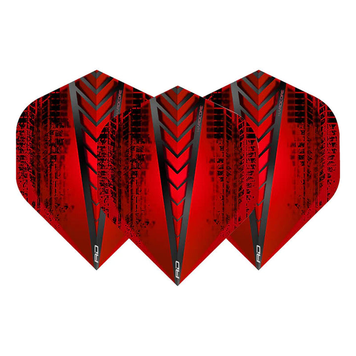 Hardcore Radical Red Standard Dart Flights by Red Dragon