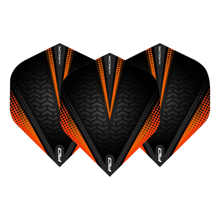 Hardcore Radical Orange Standard Dart Flights by Red Dragon