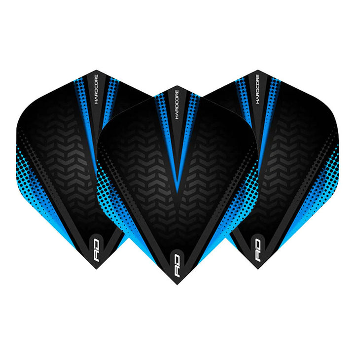 Hardcore Radical Blue Standard Dart Flights by Red Dragon