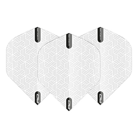 Hardcore XT White Standard Dart Flights by Red Dragon