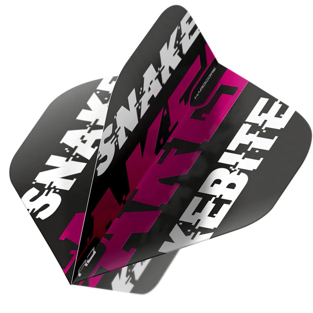Hardcore Snakebite Black & Purple Standard Dart Flights by Red Dragon