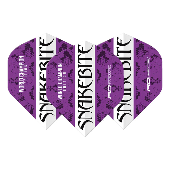Hardcore Snakebite World Champion 2020 Purple & White Standard Dart Flights by Red Dragon