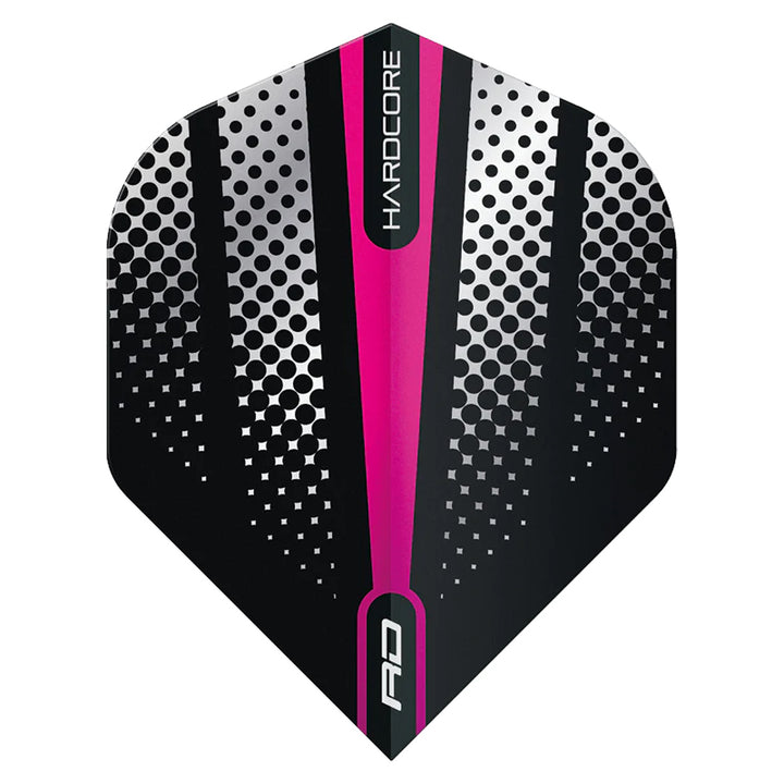 Hardcore Radical Pink Flash Standard Dart Flights by Red Dragon