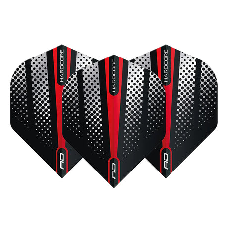 Hardcore Radical Red Flash Standard Dart Flights by Red Dragon
