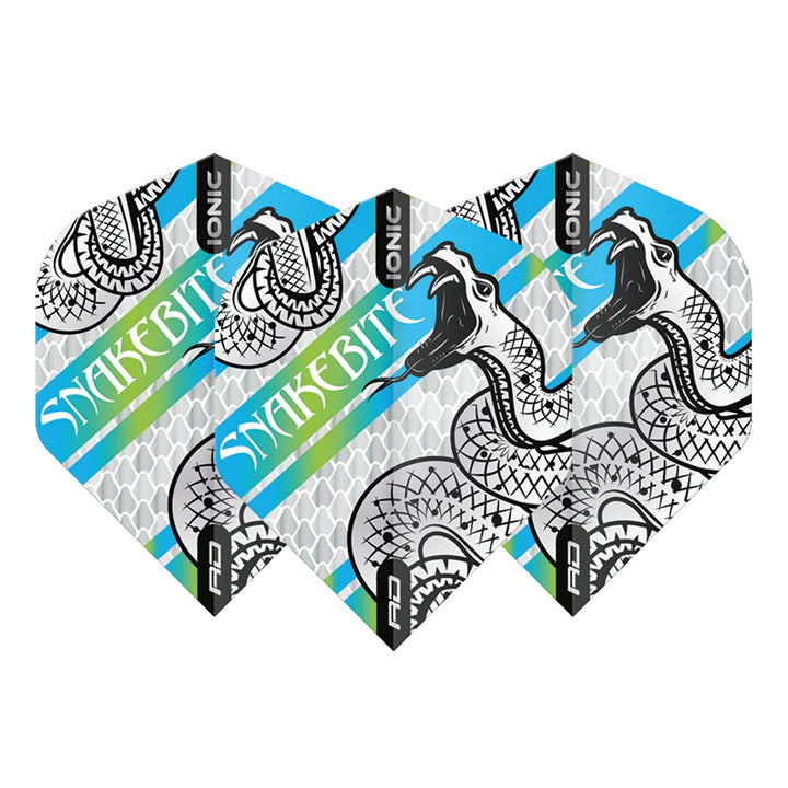 Hardcore Ionic Snakebite Coiled Snake Blue Standard Dart Flights by Red Dragon