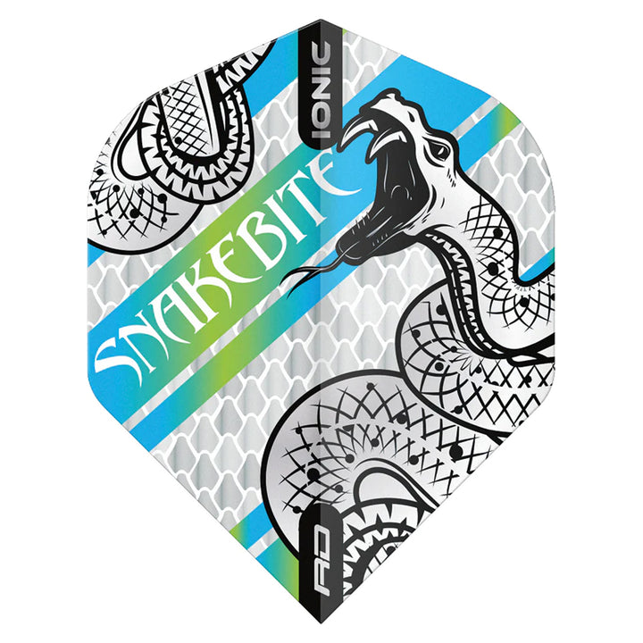 Hardcore Ionic Snakebite Coiled Snake Blue Standard Dart Flights by Red Dragon