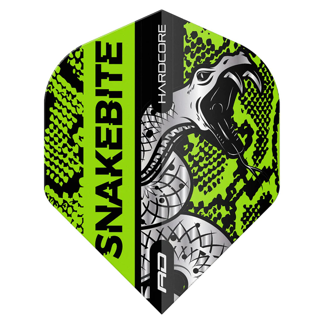 Hardcore Snakebite Coiled Snake Green Standard Dart Flights by Red Dragon
