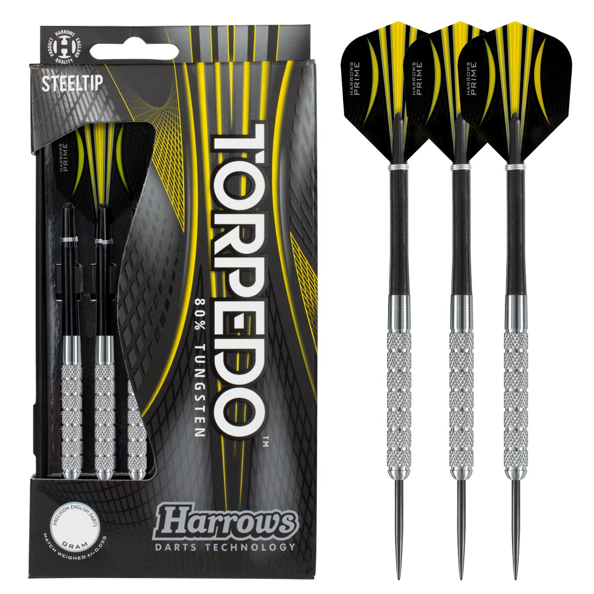 Harrows Torpedo K Barrel 80% Tungsten Steel Tip Darts – Double Top