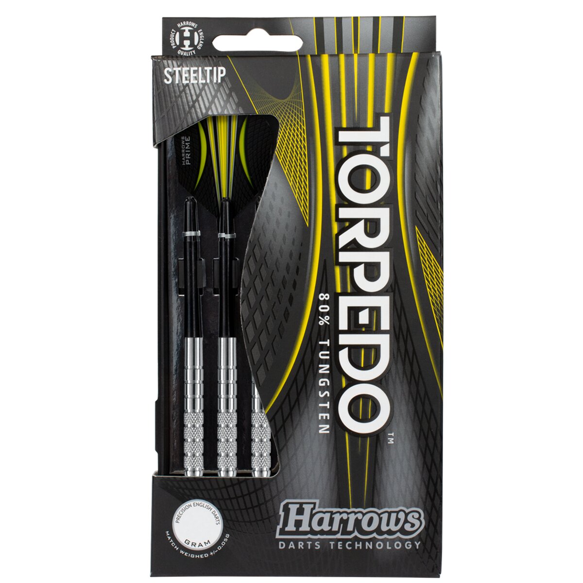 Harrows Torpedo K1 Barrel 80% Tungsten Steel Tip Darts – Double