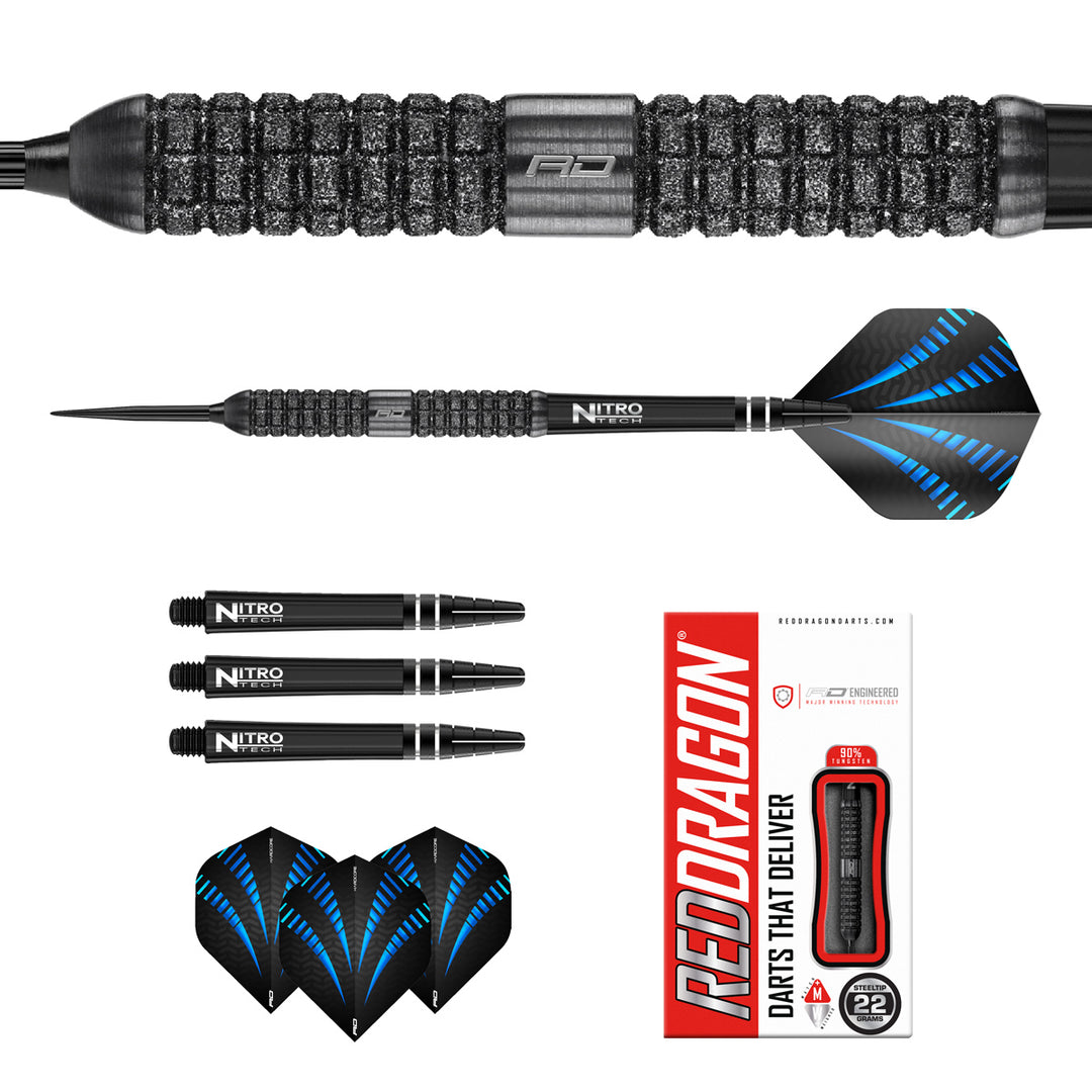 Touchstone Straight 90% Tungsten Steel Tip Darts by Red Dragon