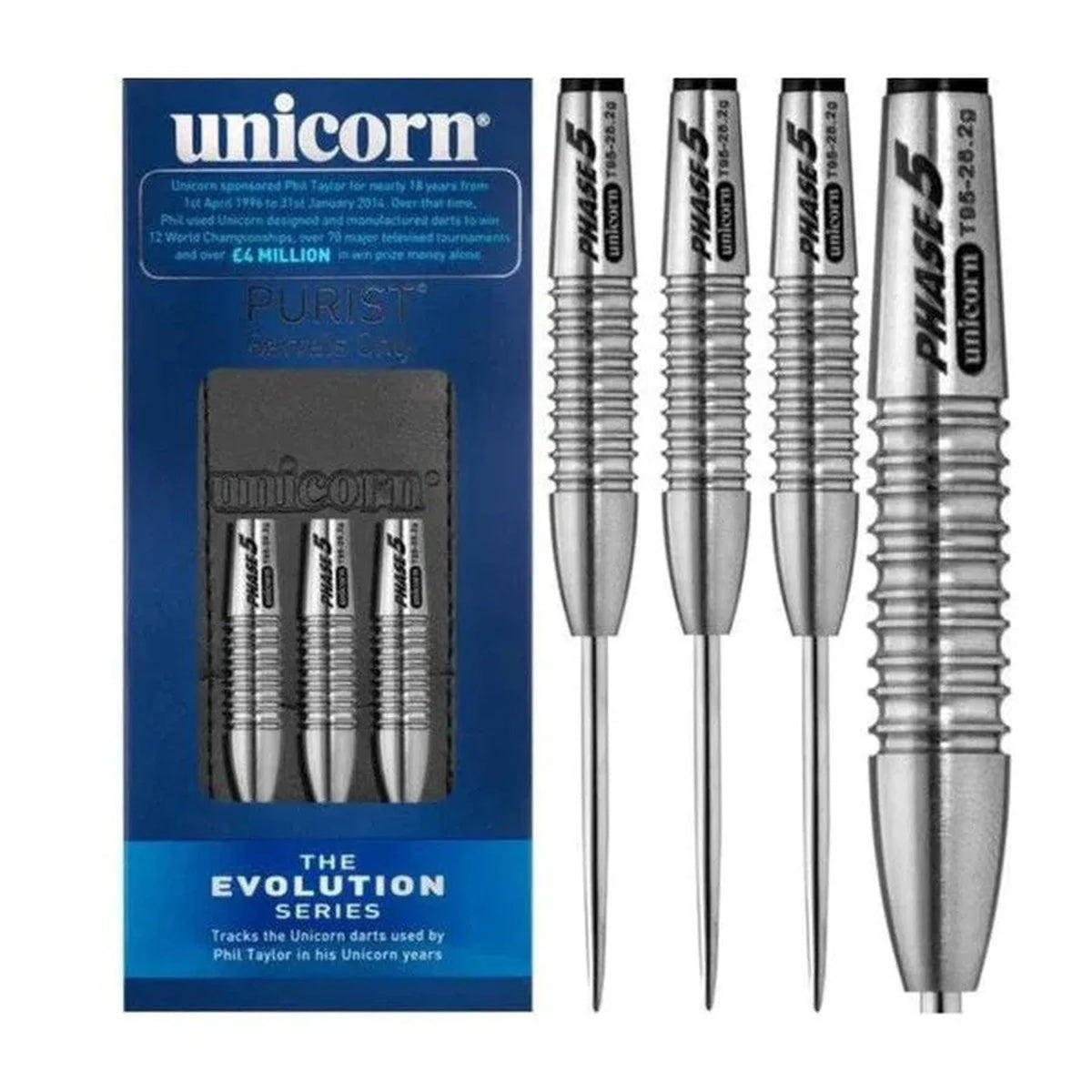 Unicorn Purist Phase 5 Natural 95% Tungsten Steel Tip Darts