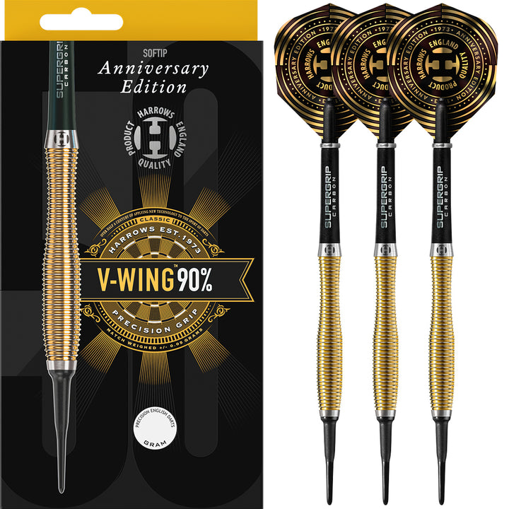 V-Wing 90% Tungsten Soft Tip Darts by Harrows