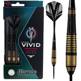 Harrows Vivid Black Brass Steel Tip Darts