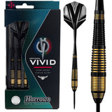 Harrows Vivid Black Brass Steel Tip Darts