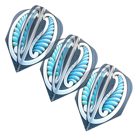 Warrior Blue No6 Dart Flights by Shot