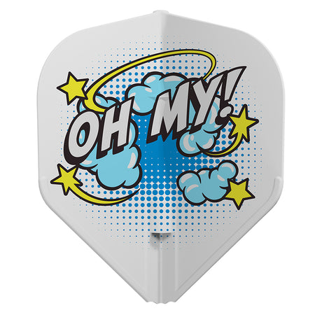 L-Style Wayne Mardle Type B EZ Dart Flights White L1 Standard