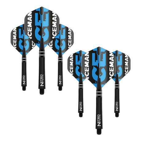 Gerwyn Price Iceman Nitrotech & Hardcore Combo - Black by Red Dragon - 3 Sets