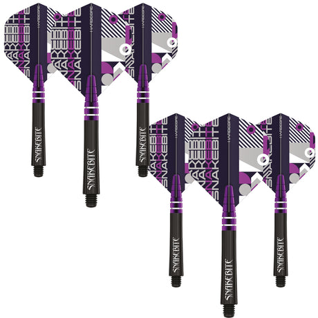 Peter Wright Snakebite Nitro Ionic & Hardcore Combo - Black by Red Dragon - 2 Sets