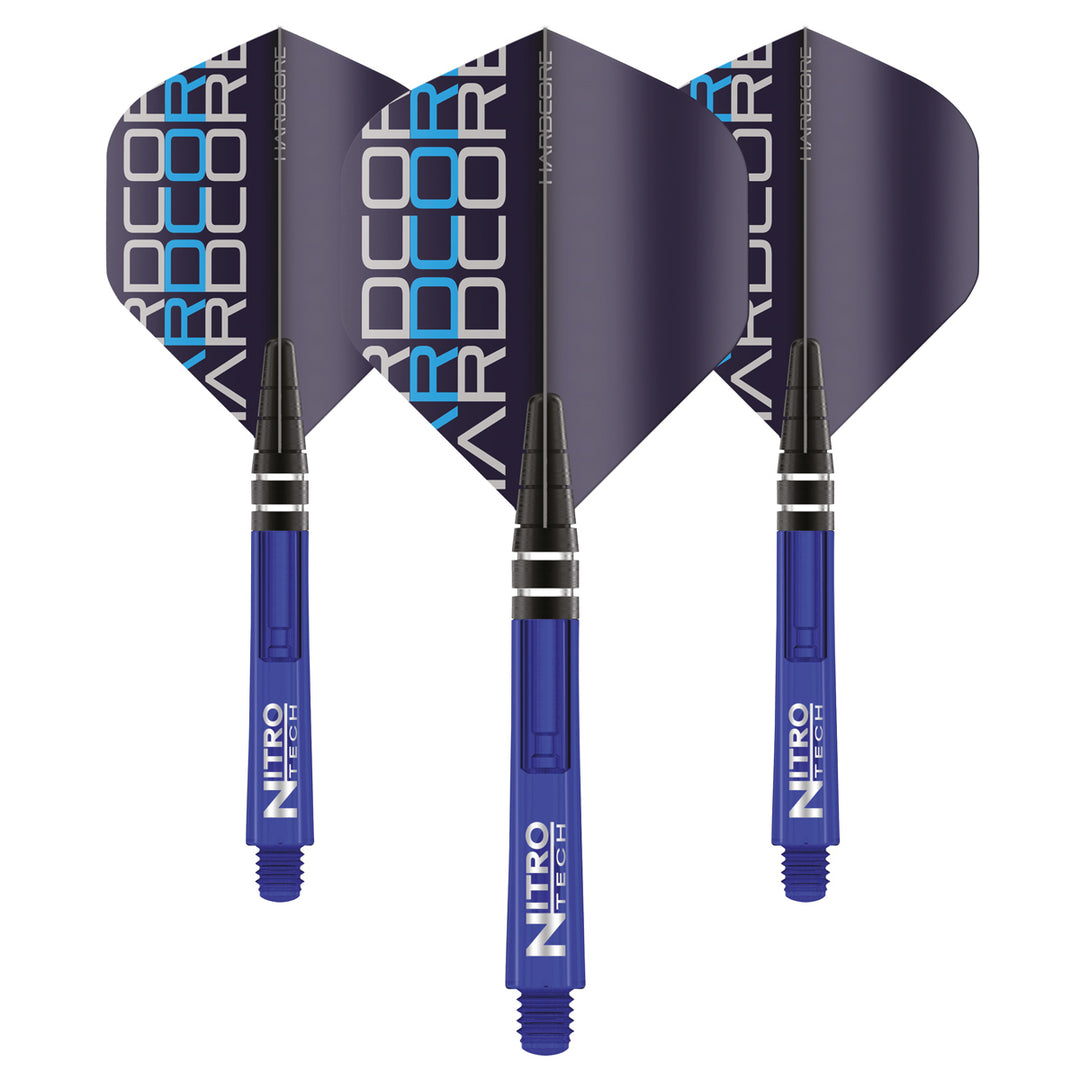 Nitrotech Flight & Shaft Combo - Blue by Red Dragon - 4 Sets