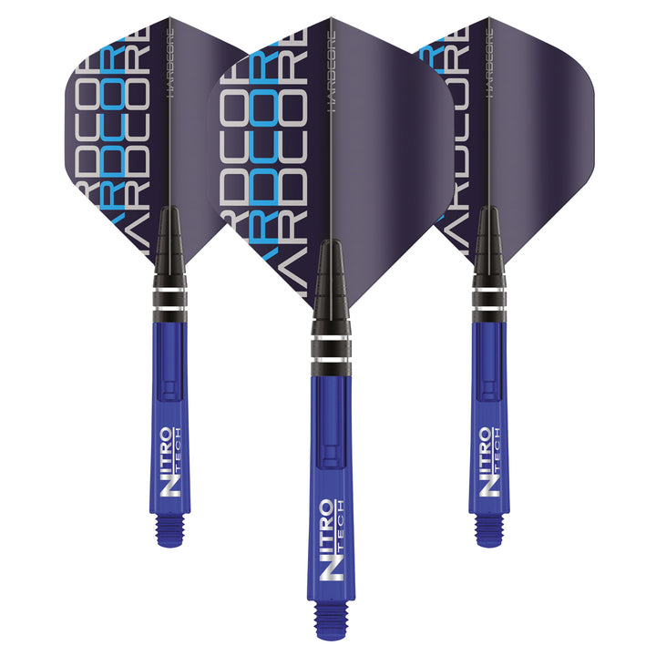 Nitrotech Flight & Shaft Combo - Blue by Red Dragon - 4 Sets
