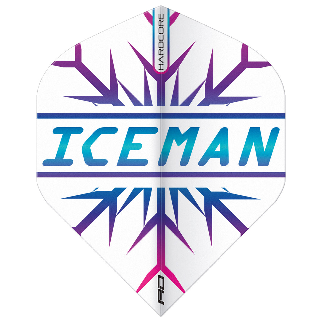 3 x Sets Hardcore Iceman Flight Pack Standard Dart Flights by Red Dragon