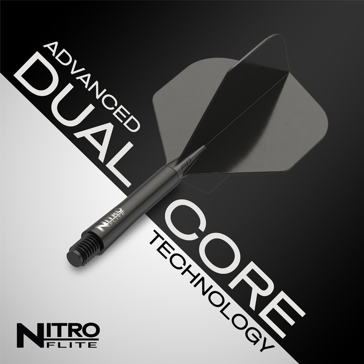 Nitro Flite Integrated Flight & Shaft Black & Black No2 by Red Dragon