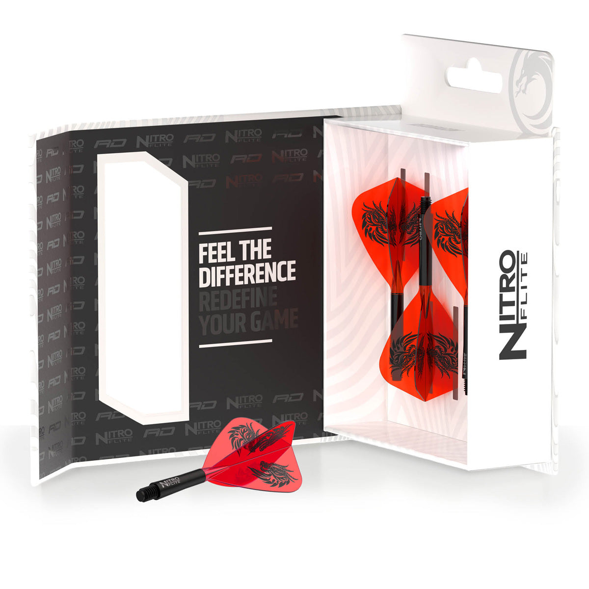 Red Dragon Jonny Clayton Nitro Flite Kite Integrated Flights & Shafts
