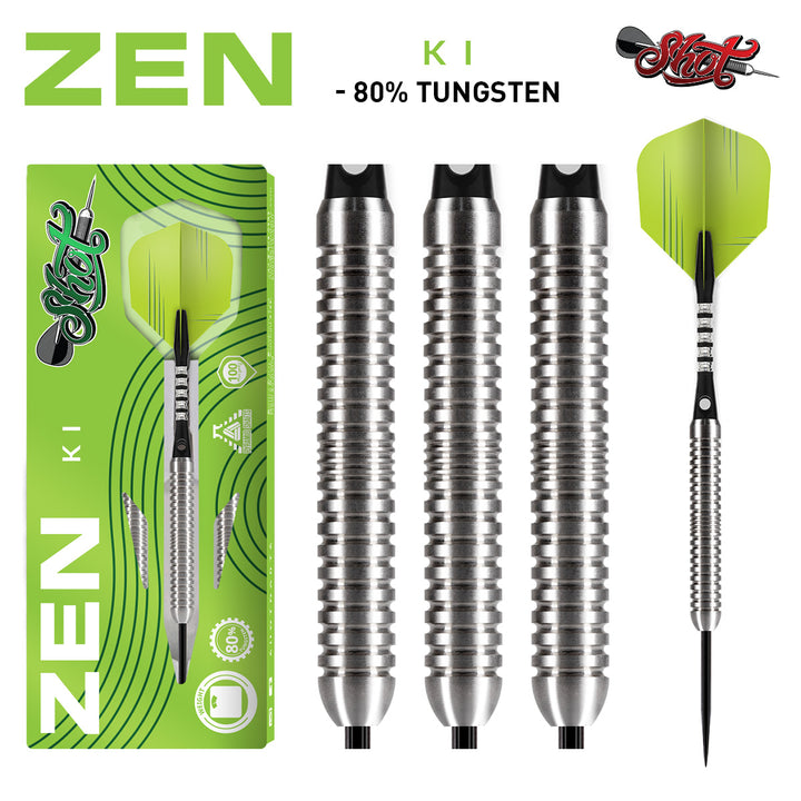 Zen Ki 80% Tungsten Steel Tip Darts by Shot