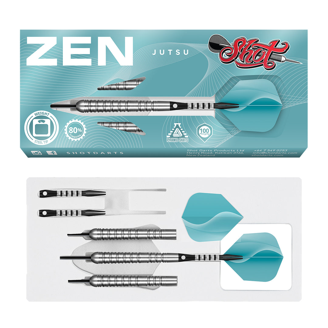 Zen Jutsu 80% Tungsten Steel Tip Darts by Shot
