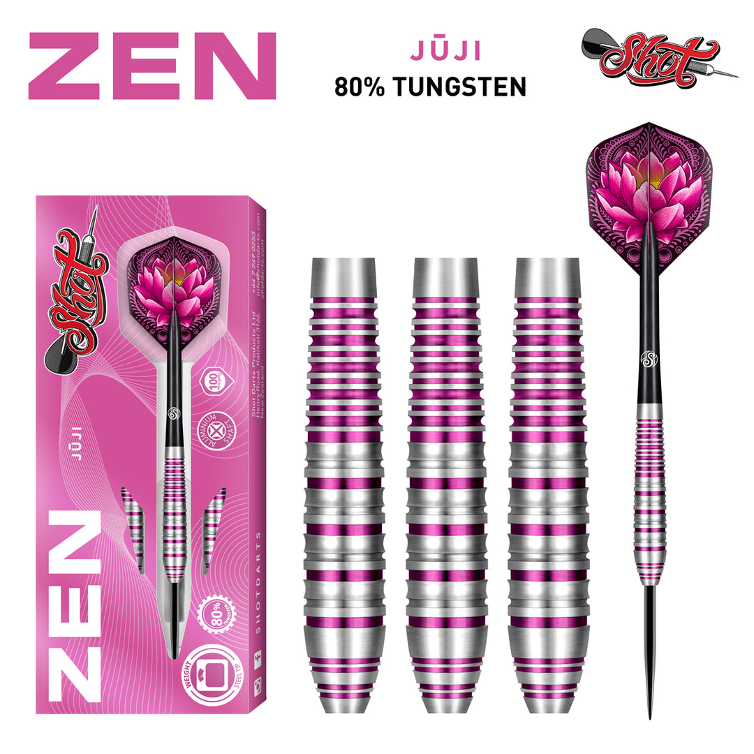 Zen Juji 80% Tungsten Steel Tip Darts by Shot