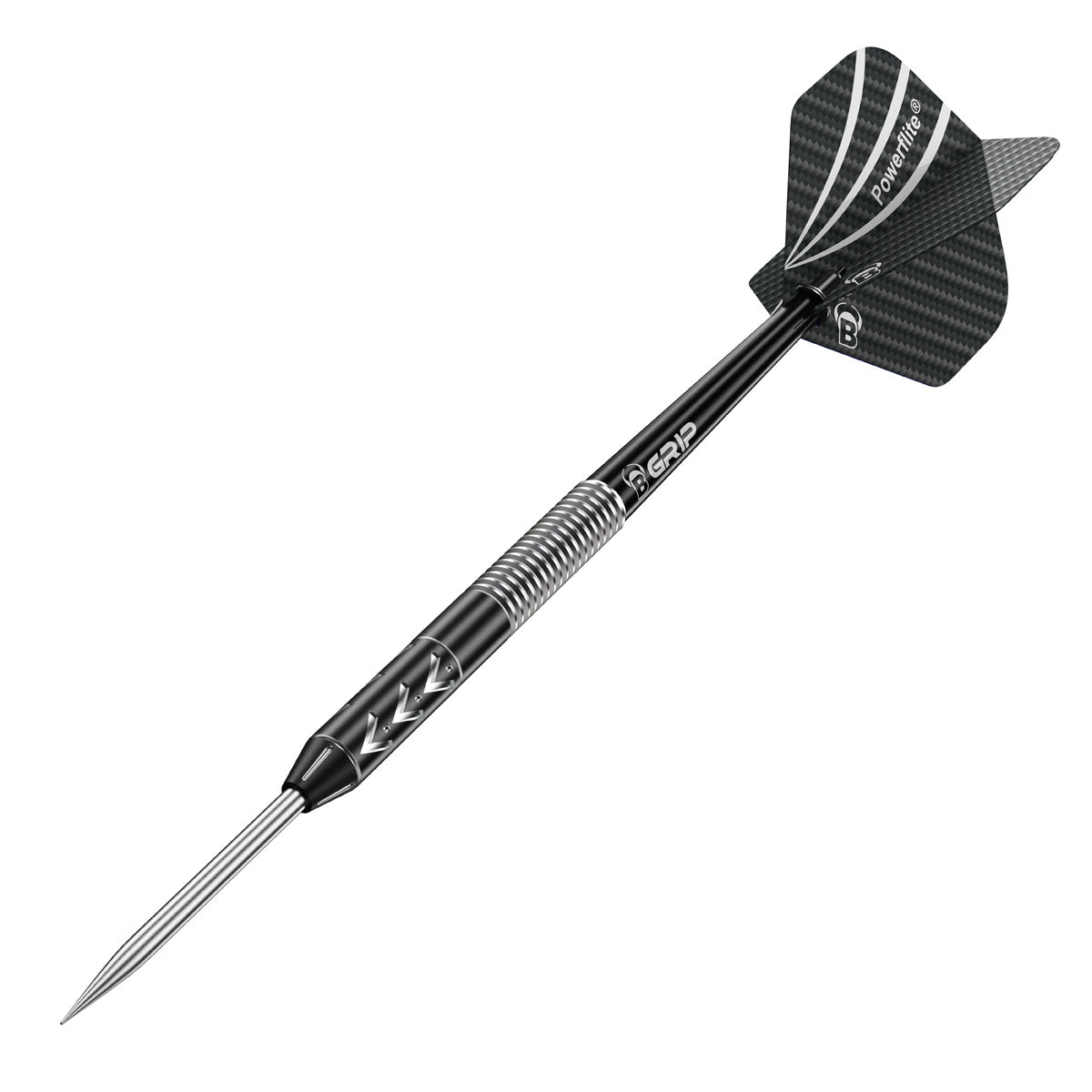 Arno Merk Challenger Steel Tip Darts angled product image displaying the barrel profile, grip layout, and design features