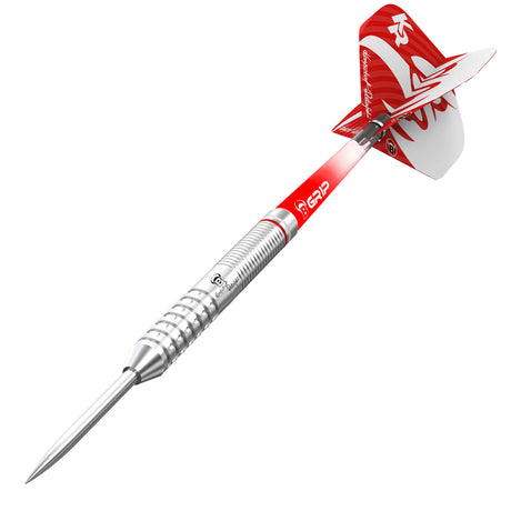 Krzysztof Ratajski G2 Steel Tip Darts angled product image displaying the barrel profile, grip layout, and design features