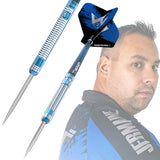 Jermaine Wattimena G3 Steel Tip Darts close up image showing detailed grip patterns, machining, coating, and precision craftsmanship