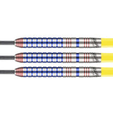 Ricky Evans 90 Percent Tungsten Steel Tip Darts close up image showing detailed grip patterns, machining, coating, and precision craftsmanship