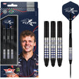 Richard Veenstra Steel Tip Darts main product image showing the darts, packaging, flights, shafts, and included accessories