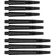 Harrows Alamo VS2 Dart Stems Shafts Black main product image showing the stems, packaging, and included contents