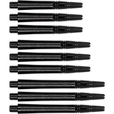 Harrows Alamo VS2 Dart Stems Shafts Black main product image showing the stems, packaging, and included contents
