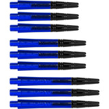 Harrows Alamo VS2 Dart Stems Shafts Blue main product image showing the stems, packaging, and included contents