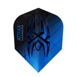 Atrax Standard No6 Blue Dart Flights by Harrows main image on a white background.