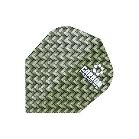 Harrows Carbon Green Dart Flights Extra Strong main image on a white background.