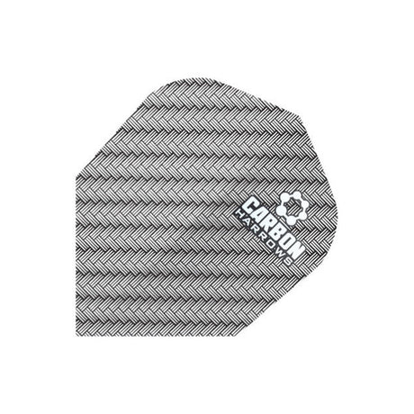 Harrows Carbon Silver Dart Flights Extra Strong main image on a white background.
