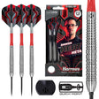 Harrows Damon Heta Series 1 Natural 90% Tungsten QP Steel Tip Darts main image on a plain white background.