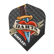 Dimplex Dagger in Heart No6 Dart Flights by Harrows main product image on a white background.