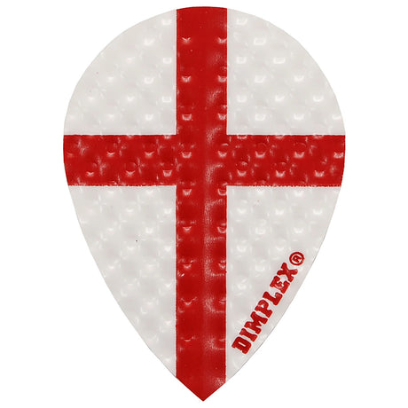 Harrows Dimplex George Cross Pear Dart Flights main image on a white background.