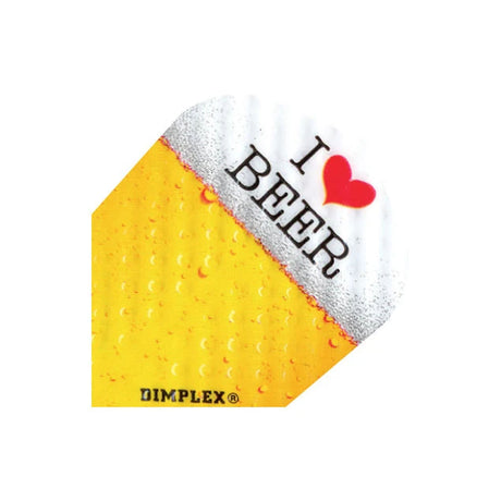 Harrows Dimplex I Love Beer Dart Flights main image on a white background.